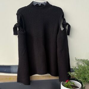 RACHEL Rachel Roy Black Sleeveless Turtleneck Sweater
